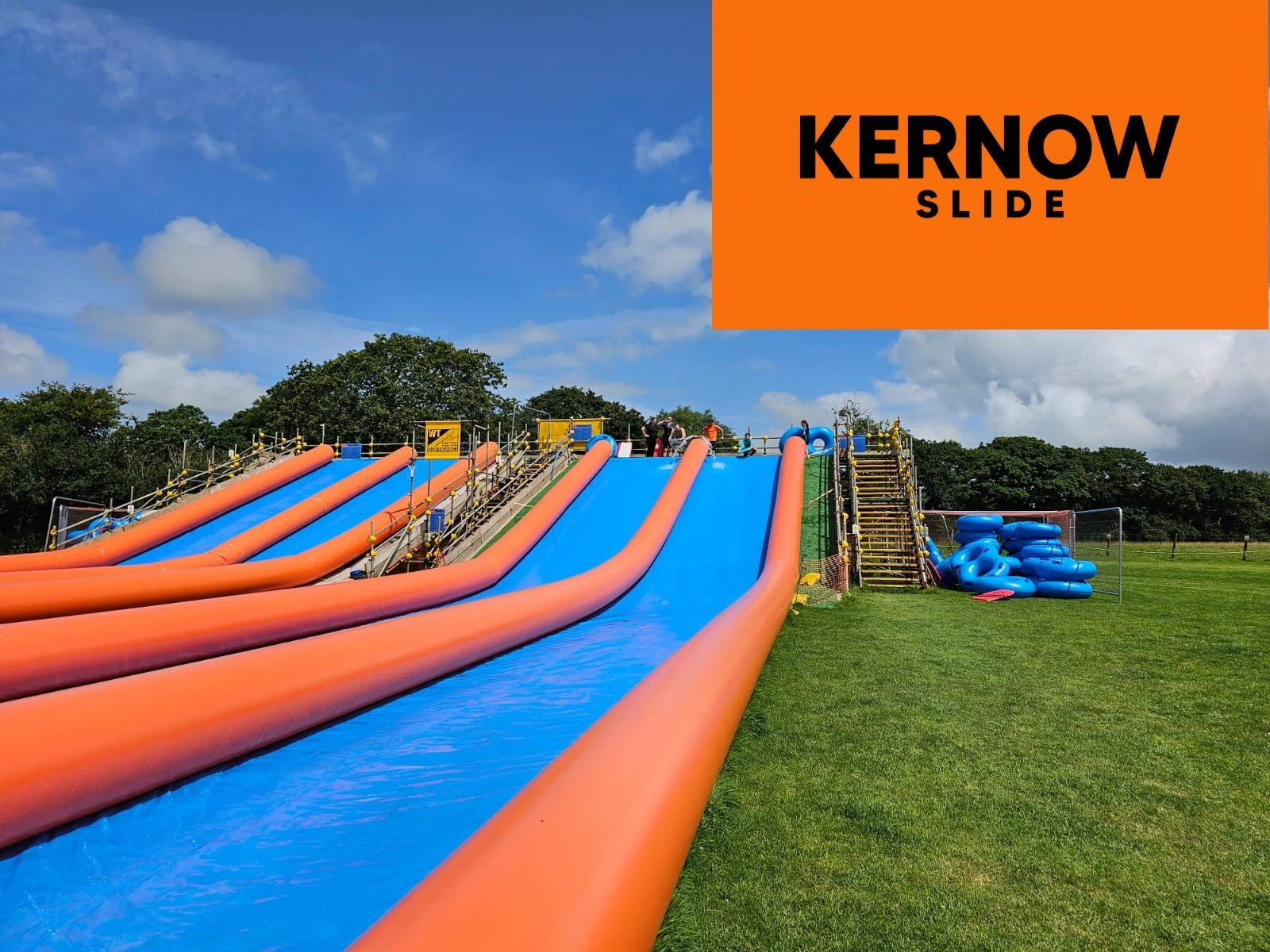 Kernow Slide’s four outdoor slip and slide lanes in the Cornish countryside